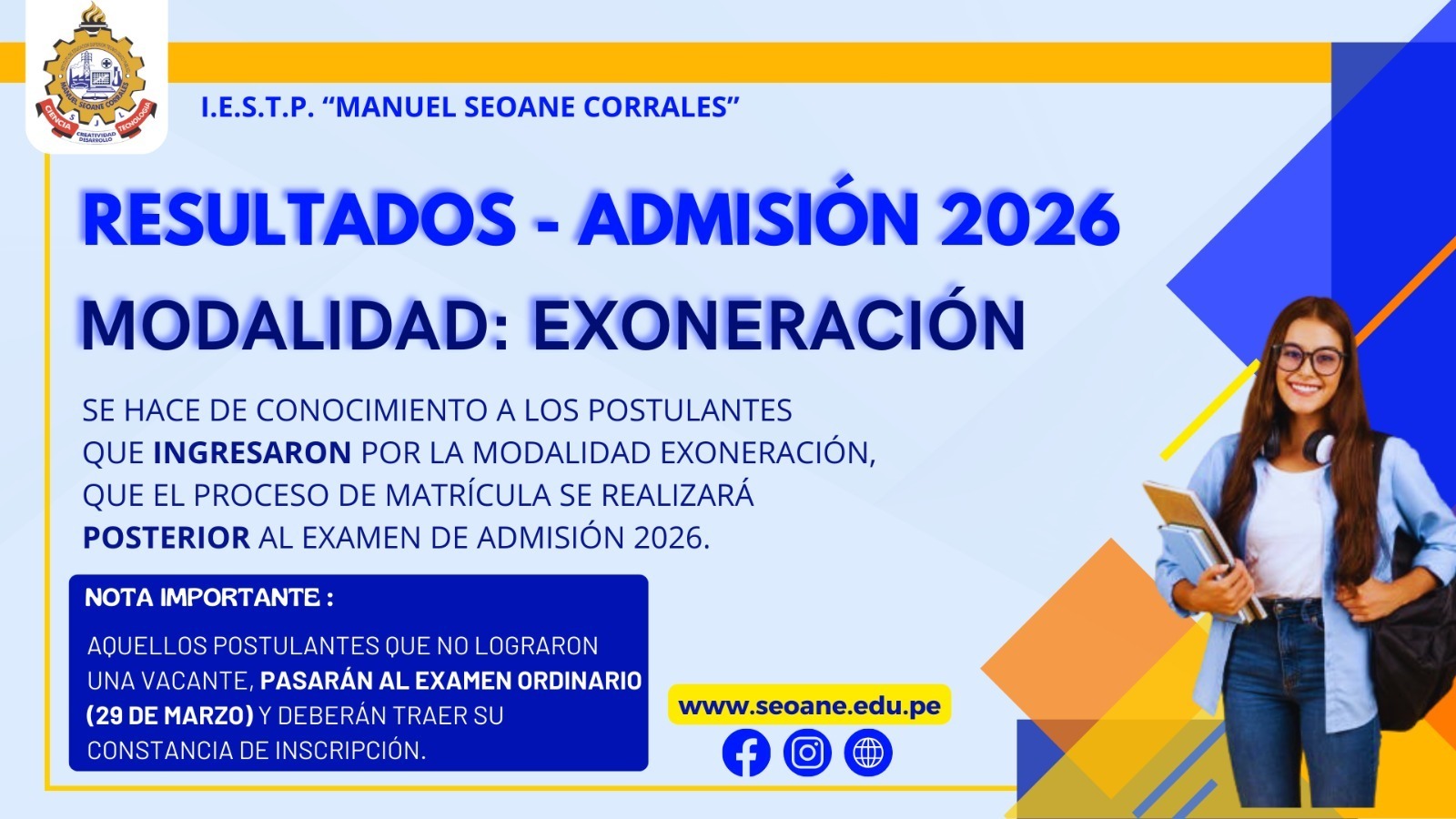 🎉 PUBLICACIÓN DE RESULTADOS – ADMISIÓN 2026 🤩
